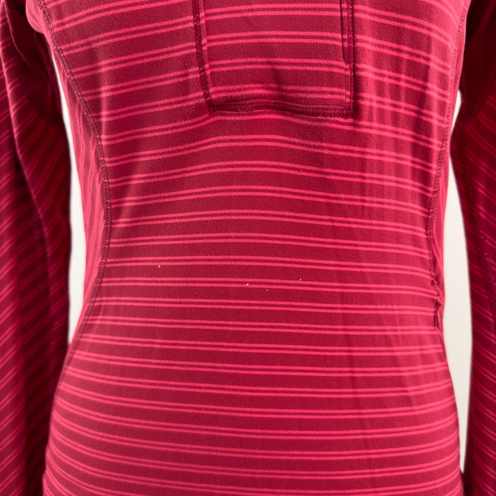 Lululemon red two tone striped pullover - Picture 5 of 10